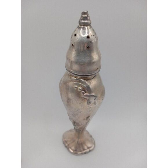 Vintage StanHome Silver Plated Nouveau Style Salt/Pepper Shakers Gold/Silver Set - Picture 6 of 10